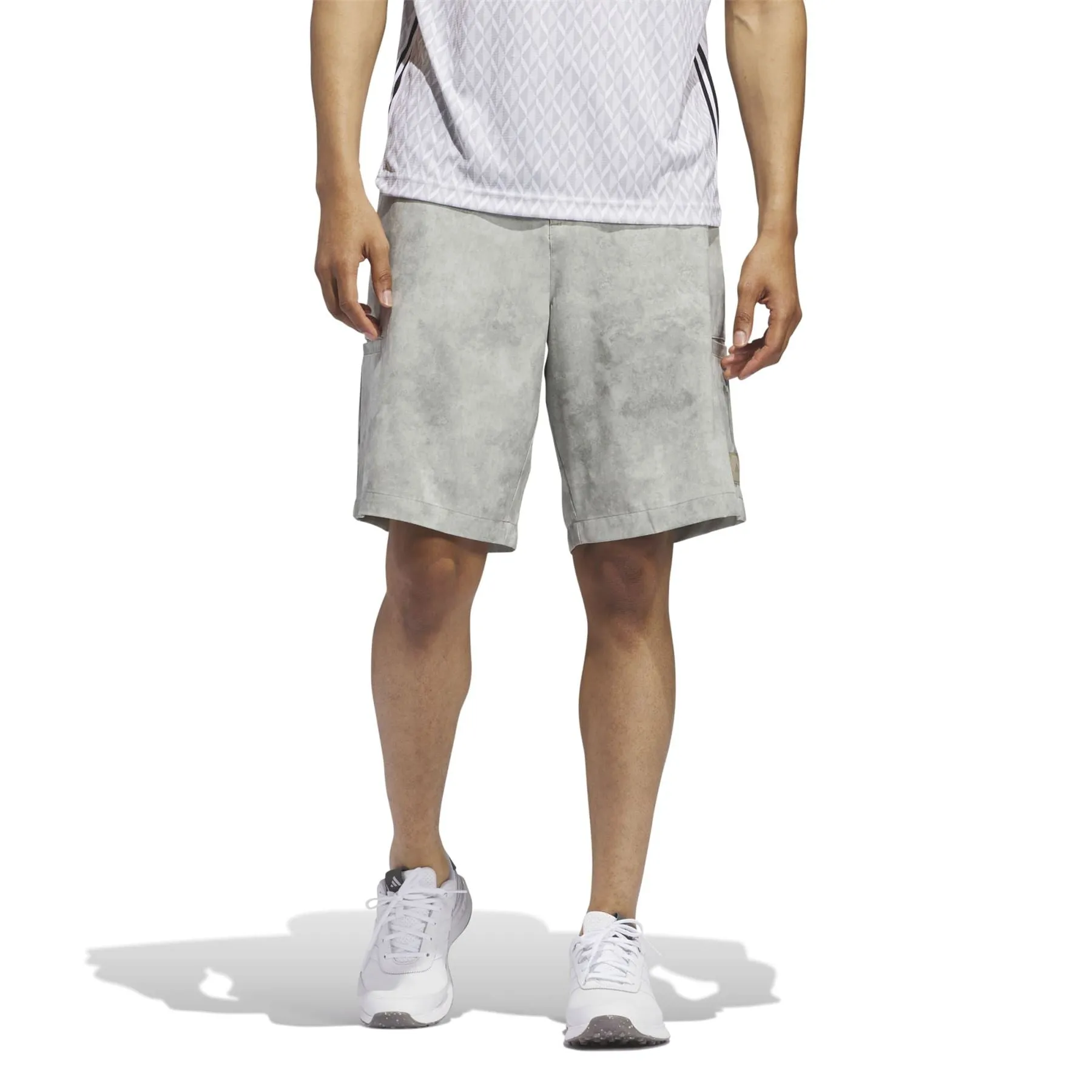 10 Inch Adicross Print Design Shorts Silver Pebble - SS24