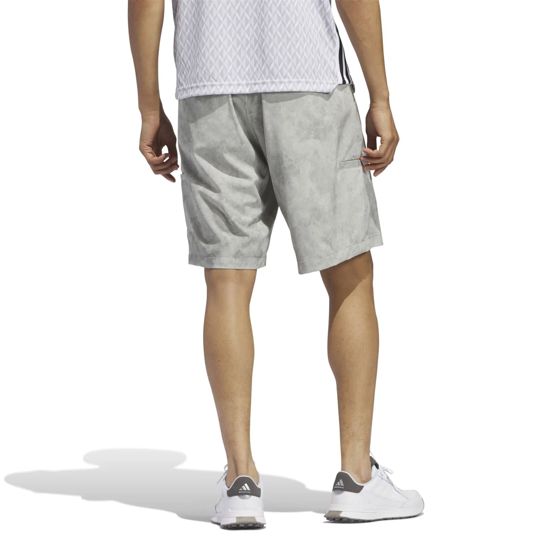 10 Inch Adicross Print Design Shorts Silver Pebble - SS24