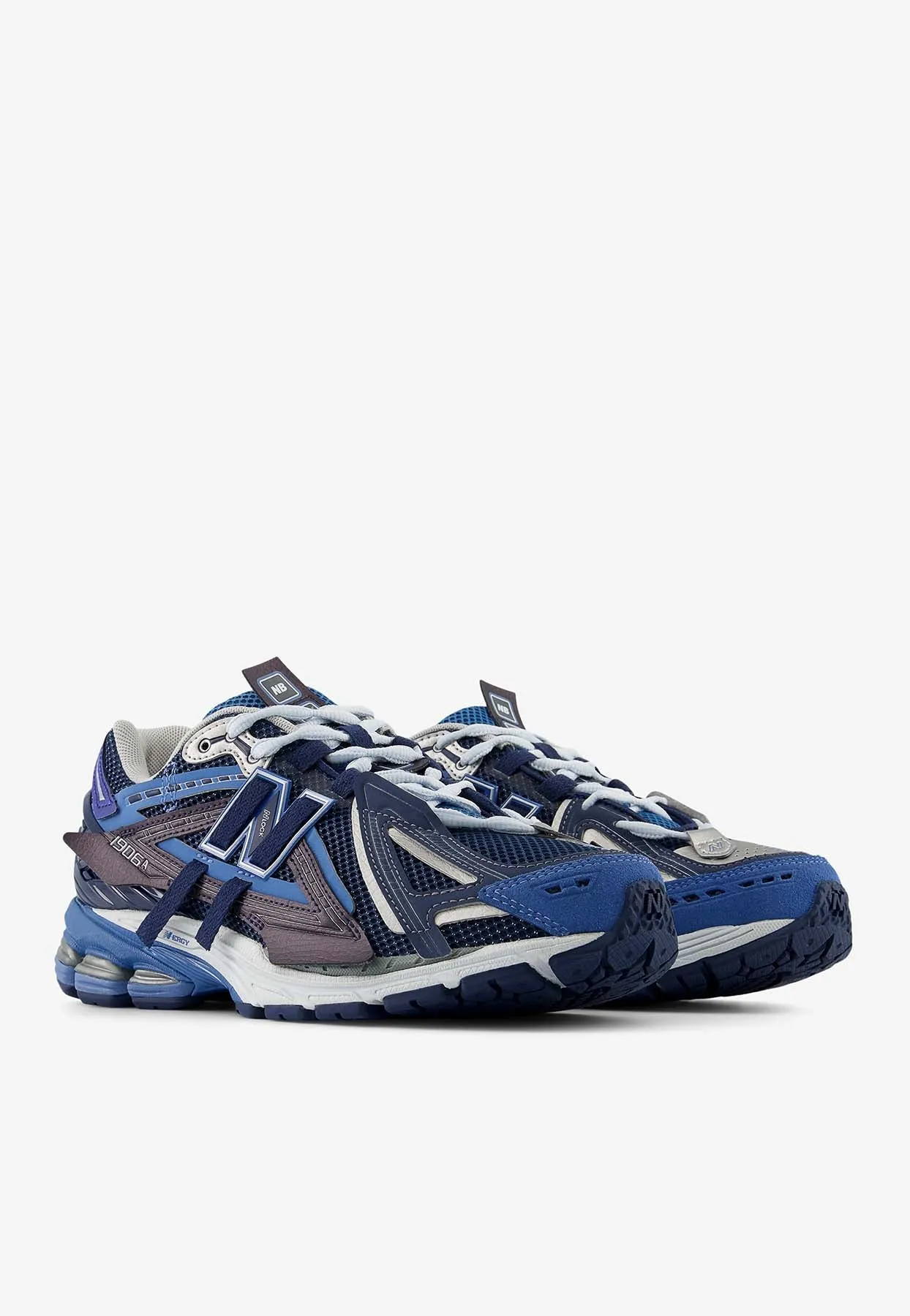 1906A Low-Top Sneakers in Sea Stone with NB Navy and Vintage Indigo