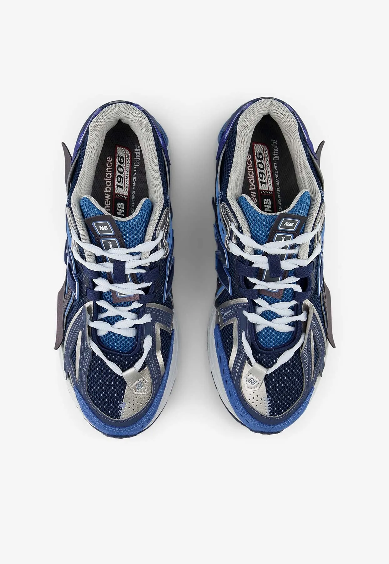 1906A Low-Top Sneakers in Sea Stone with NB Navy and Vintage Indigo