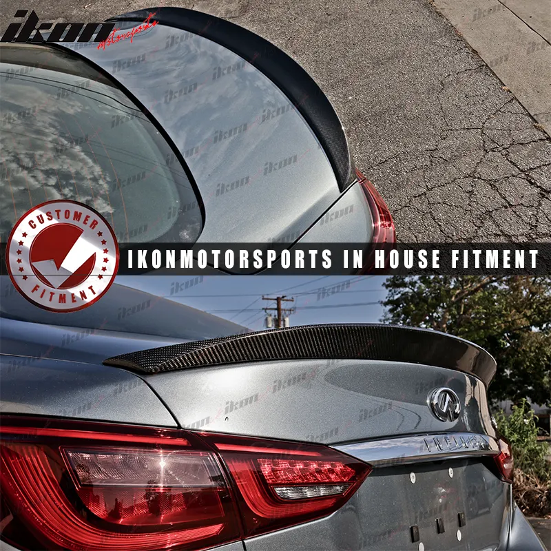 2014-2023 Infiniti Q50 ST Style Rear Trunk Spoiler Wing Carbon Fiber