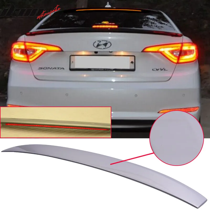 2015-2017 Hyundai Sonata Painted ABS Roof Spoiler W/ LED Light Bar