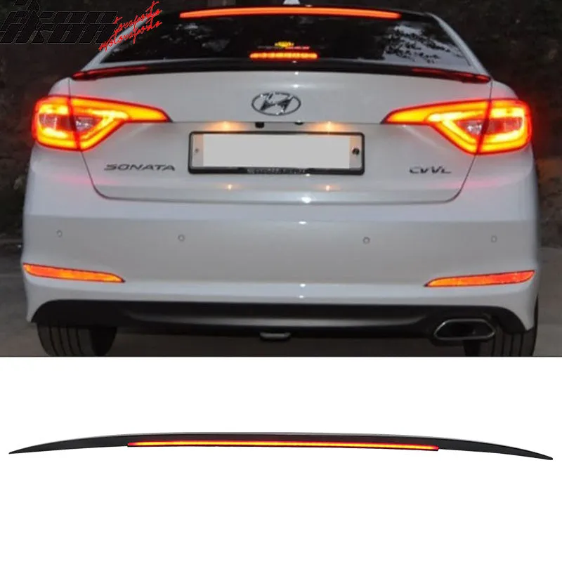 2015-2017 Hyundai Sonata Painted ABS Roof Spoiler W/ LED Light Bar