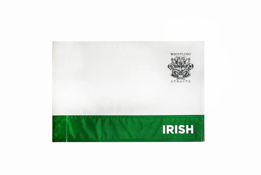 21&quot;X13&quot; WHISTLING STRAITS® AND BLACKWOLF RUN® SCREEN-PRINTED COURSE FLAGS. 5 LOGO OPTIONS.