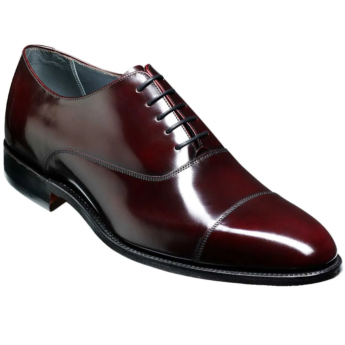 40% OFF BARKER Winsford Shoes - Mens Oxford - Burgundy Hi-Shine - Size: UK 8.5