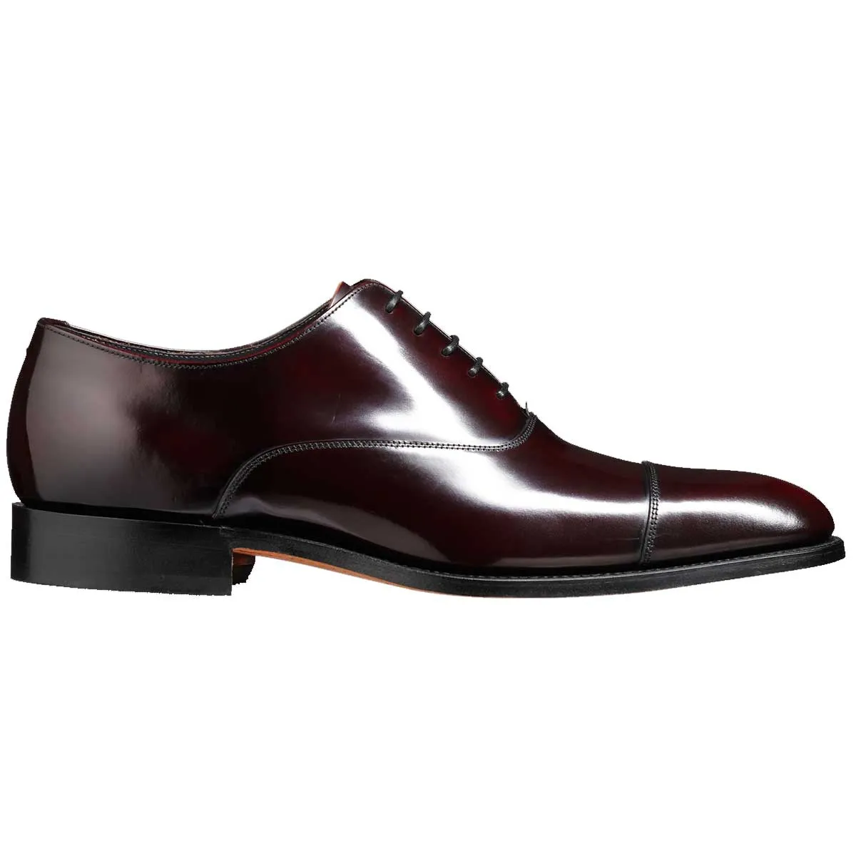 40% OFF BARKER Winsford Shoes - Mens Oxford - Burgundy Hi-Shine - Size: UK 8.5