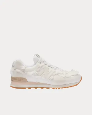574 Denim White Low Top Sneakers