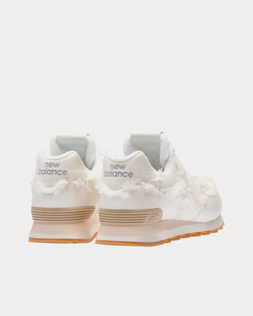 574 Denim White Low Top Sneakers