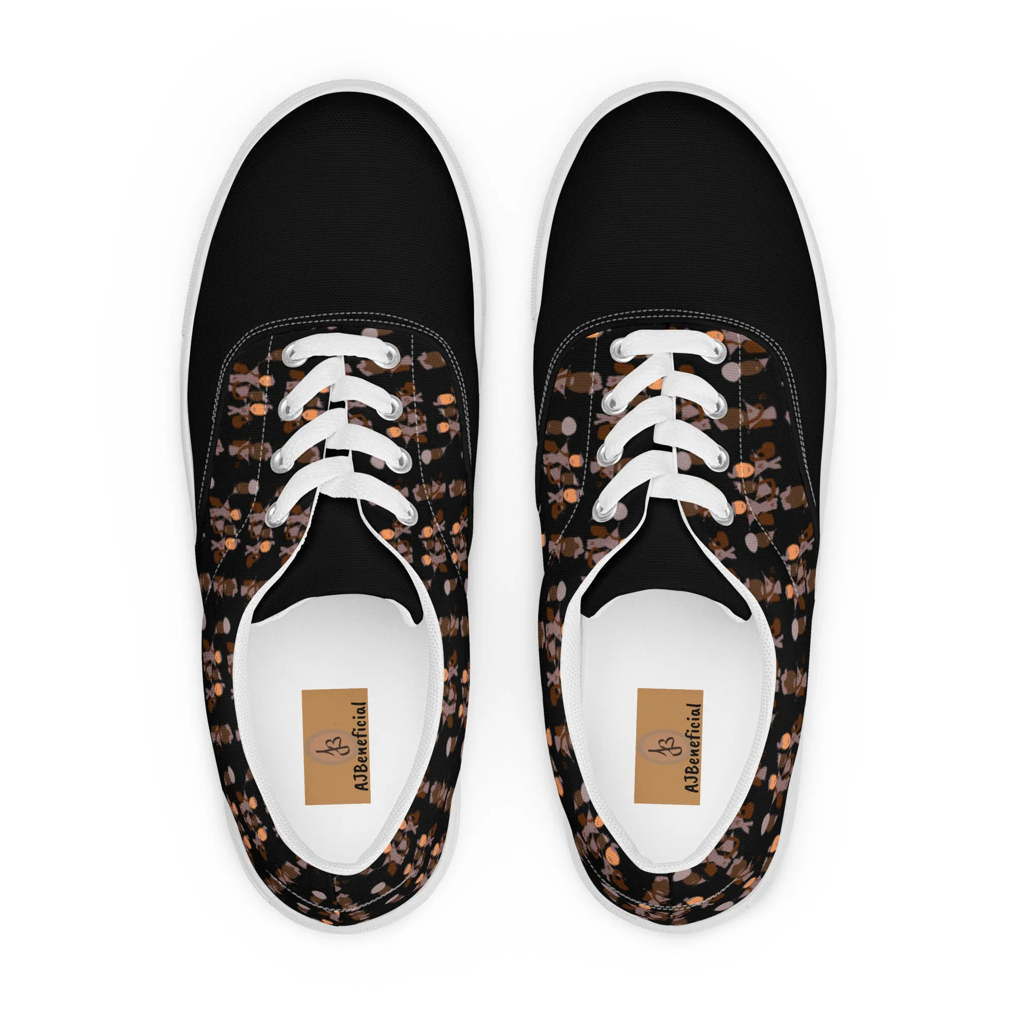 AJBeneficial Entourage Women’s lace-up canvas shoes on Black