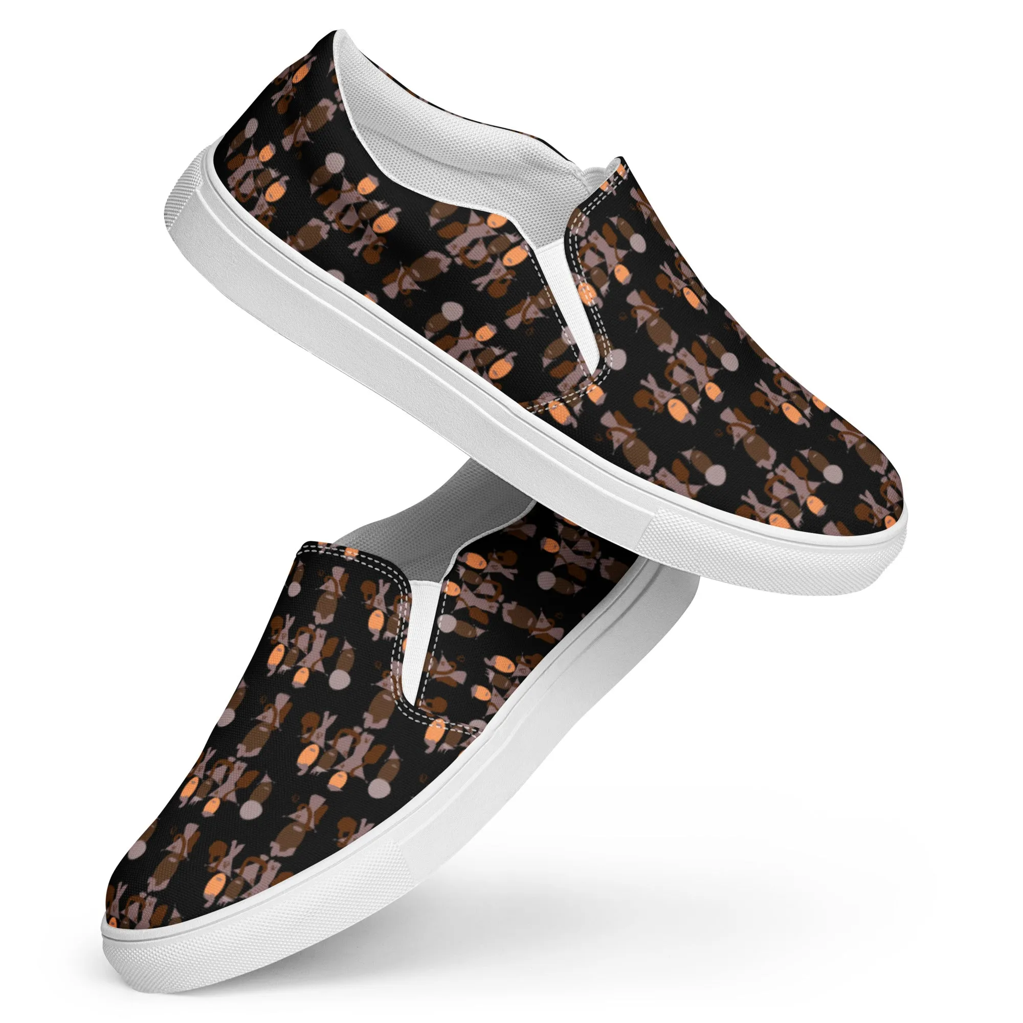 AJBeneficial Entourage Women’s slip-on canvas shoes on Black