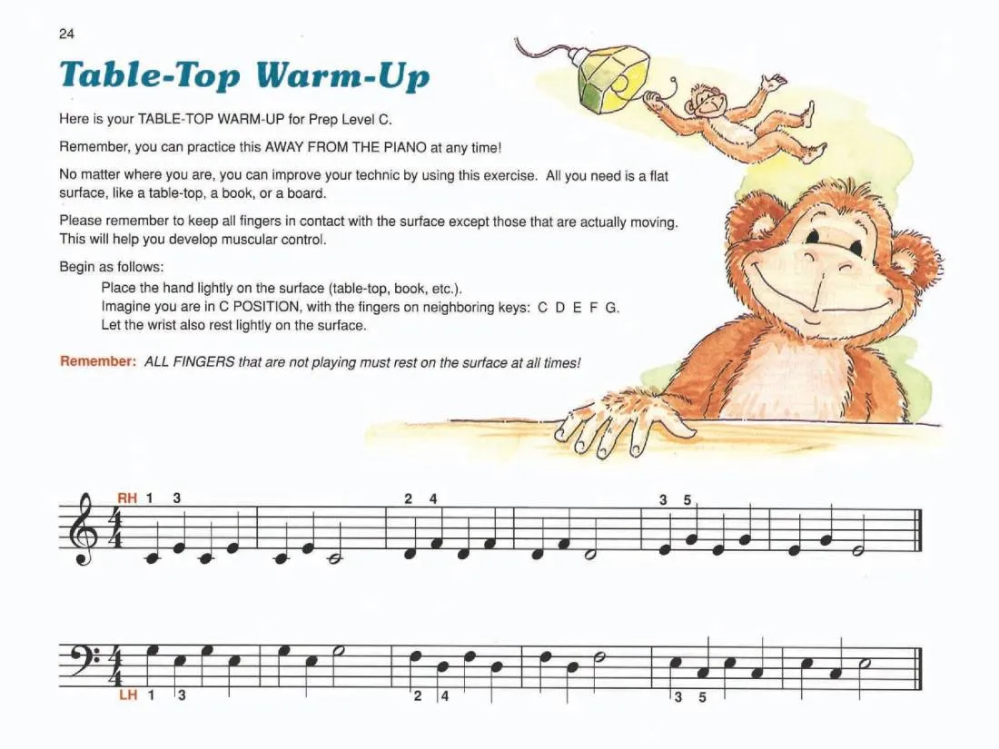 Alfred's Prep Course - Technic Book (Level C) For the Young Beginner