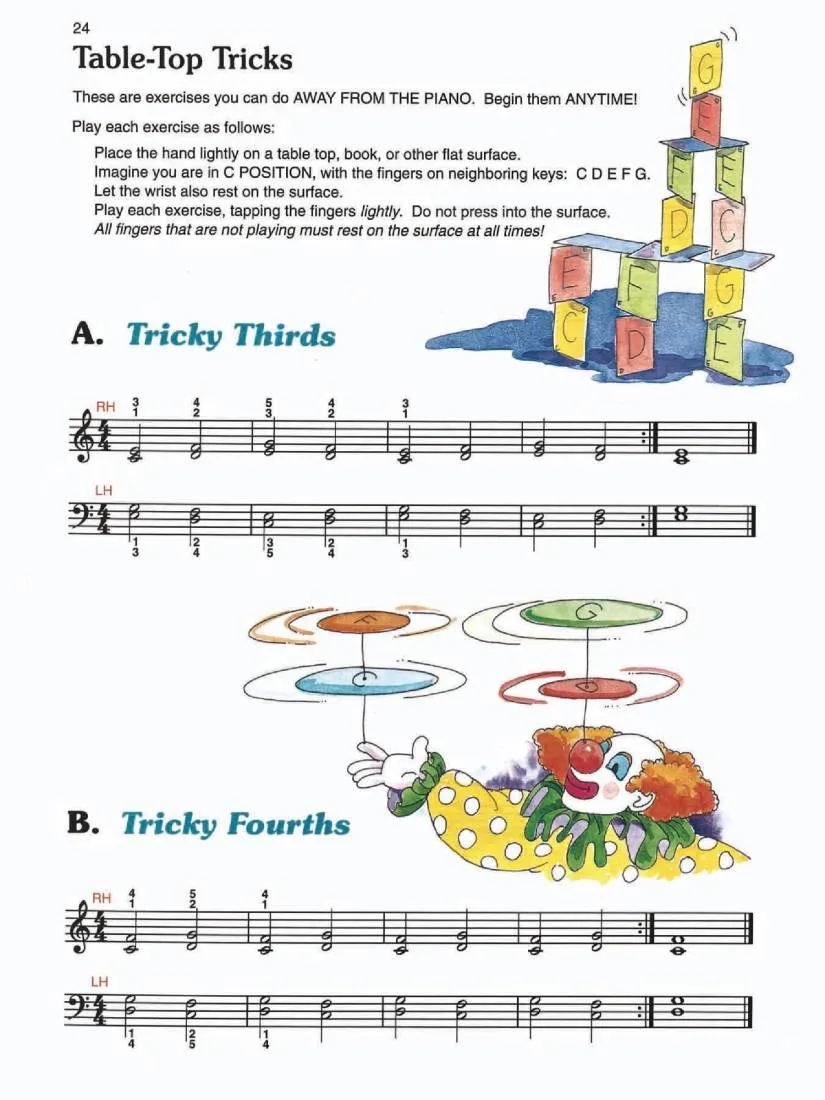 Alfred's Prep Course - Technic Book (Level E) For the Young Beginner