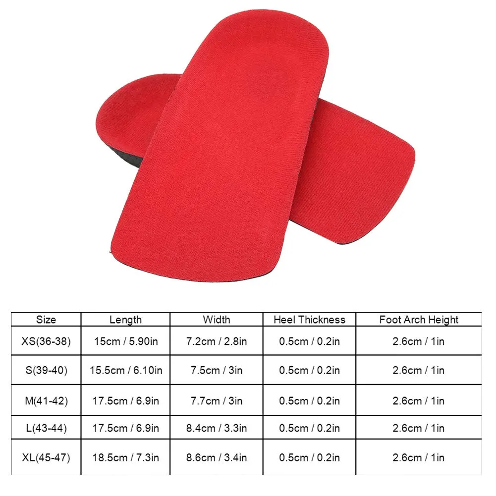 Anti‑Slip Insole, ANGGREK Anti‑Slip Height Increase Insole Breathable Shock‑Absorption Arch Support Shoe Pad Orthopedic Foot Inserts(S) S