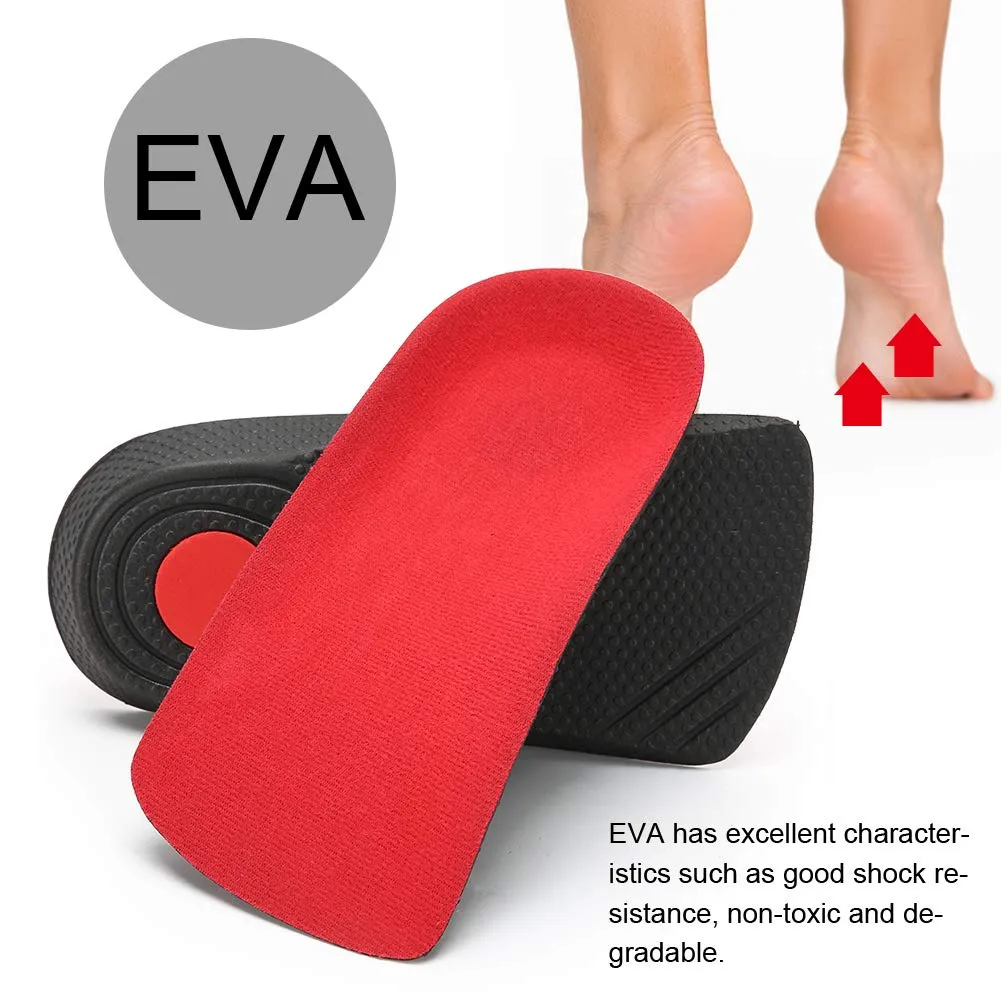 Anti‑Slip Insole, ANGGREK Anti‑Slip Height Increase Insole Breathable Shock‑Absorption Arch Support Shoe Pad Orthopedic Foot Inserts(S) S