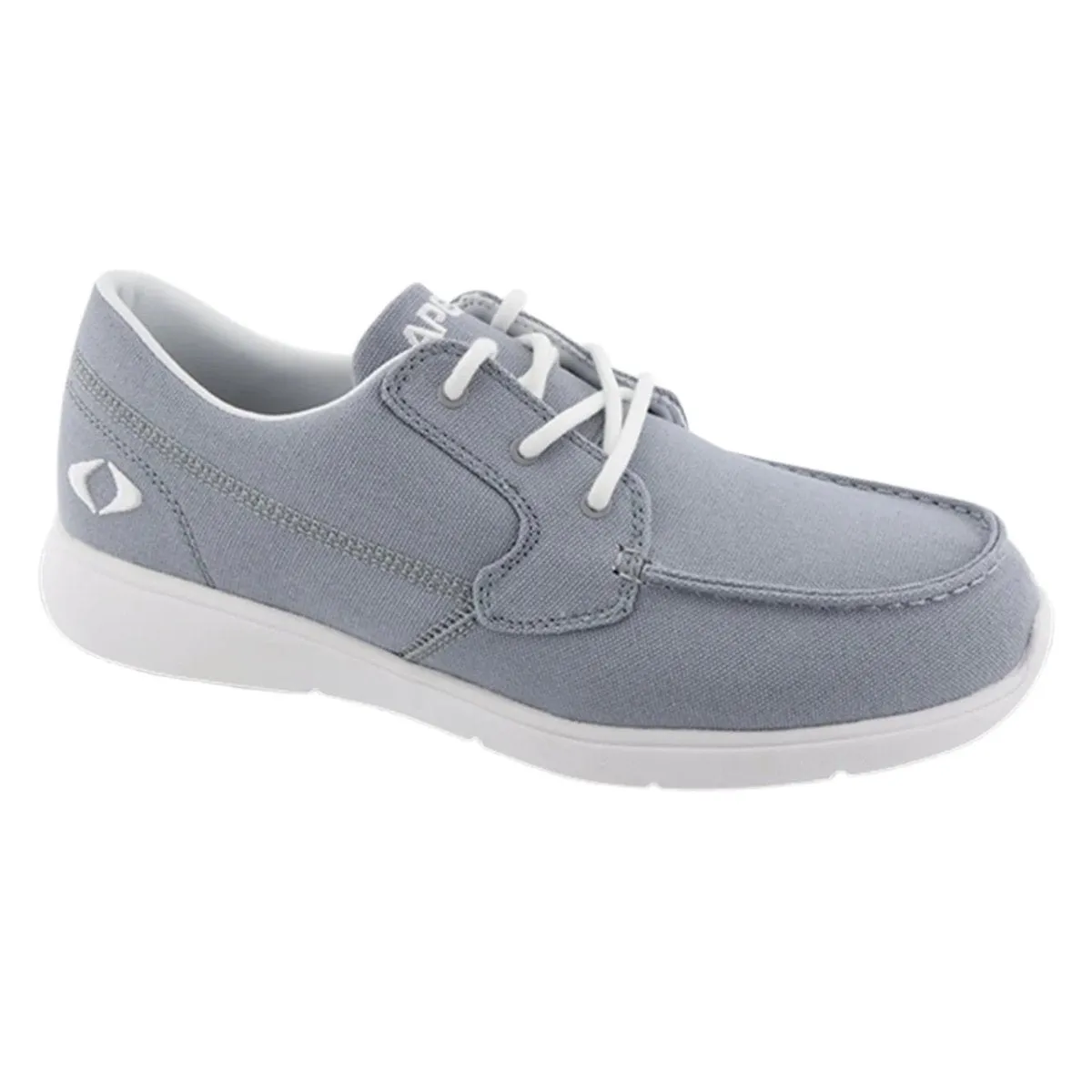 Apex X2250M Men's Moc Toe Lace Canvas Loafer In Grey