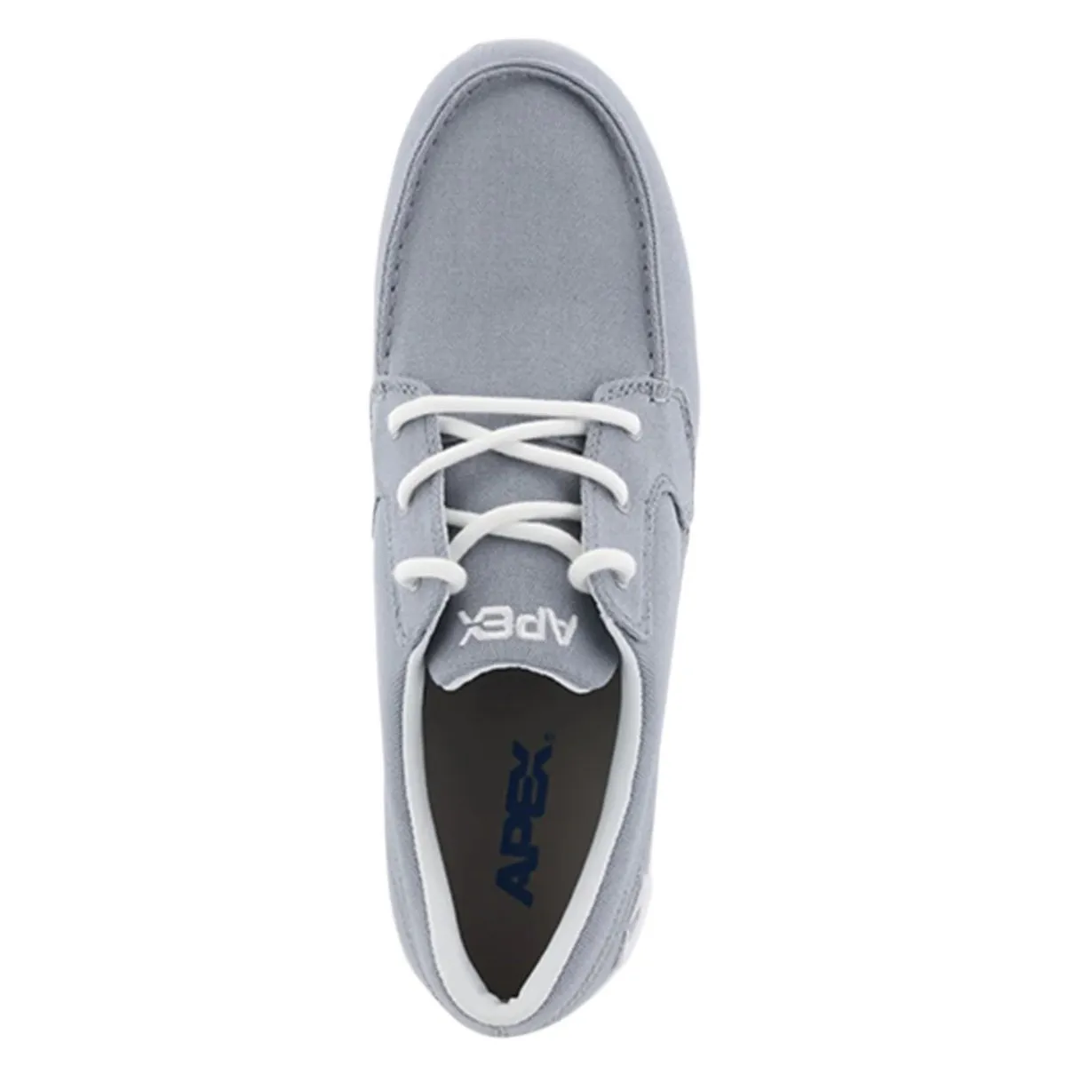 Apex X2250M Men's Moc Toe Lace Canvas Loafer In Grey