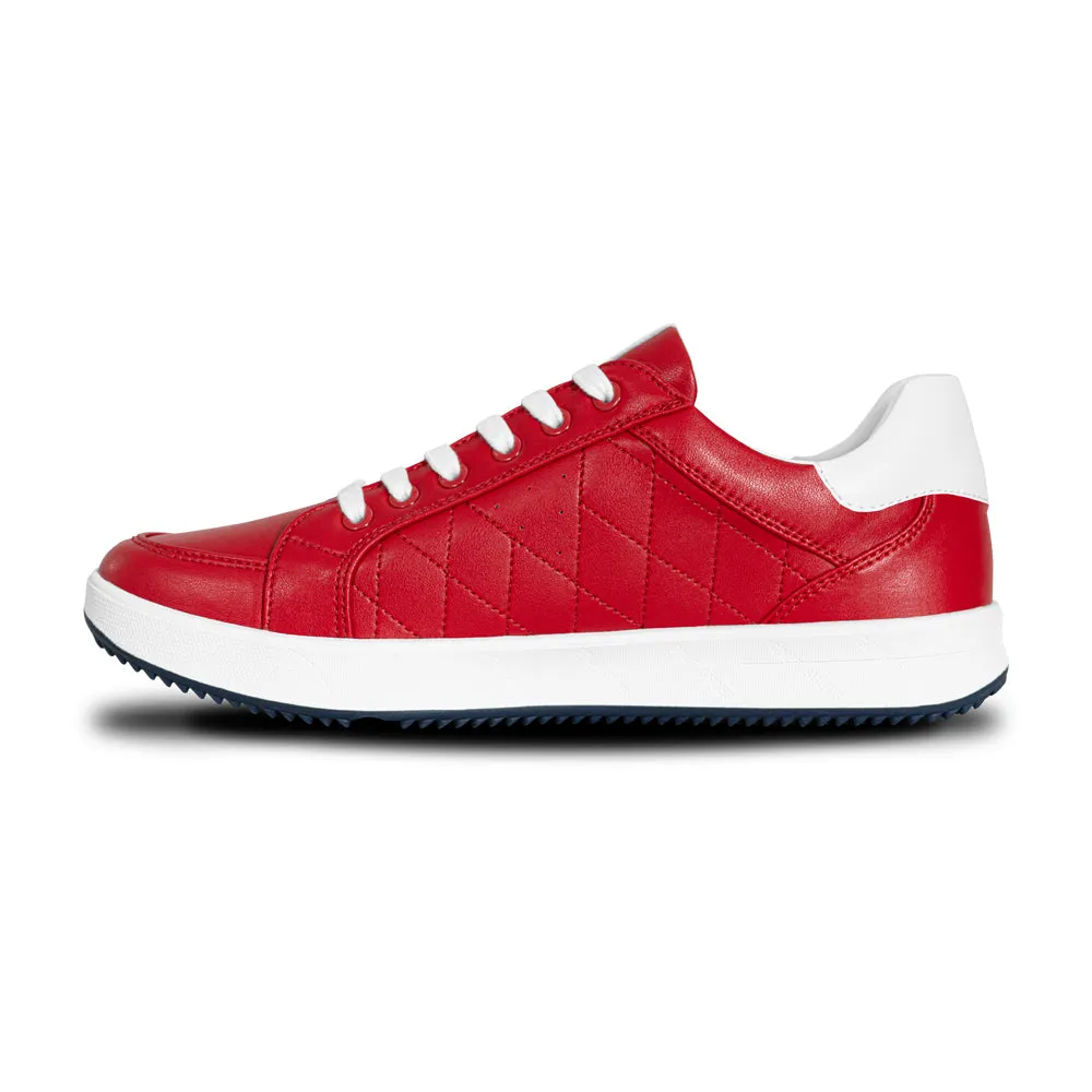 Ask Echo G2 Men's Professional Leather Golf Shoes / Red