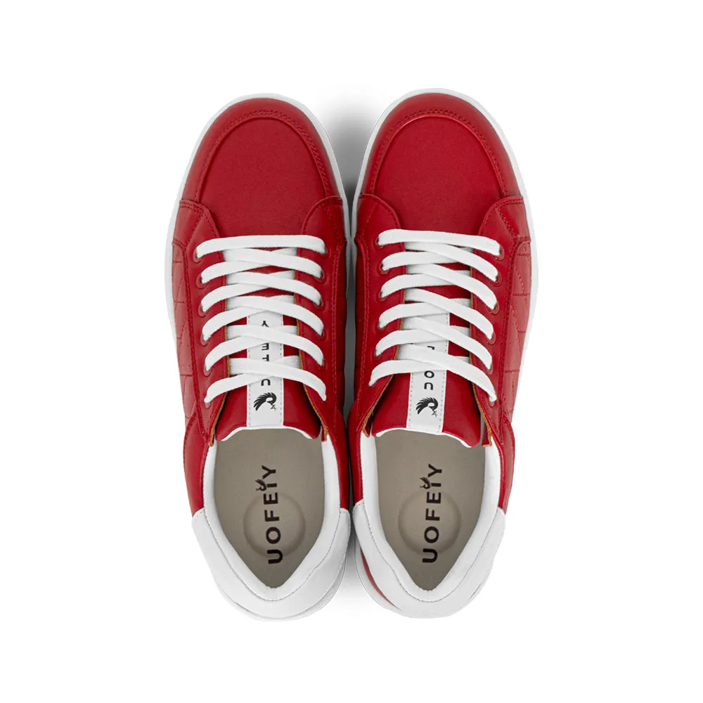 Ask Echo G2 Men's Professional Leather Golf Shoes / Red