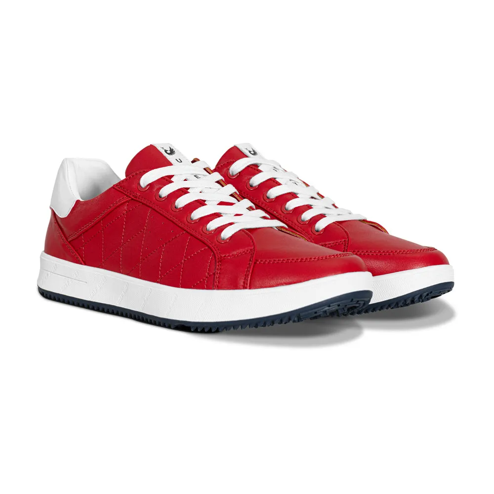 Ask Echo G2 Men's Professional Leather Golf Shoes / Red
