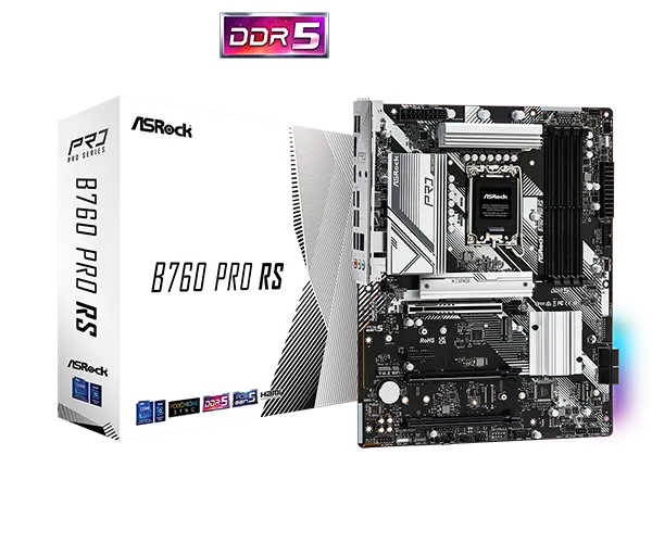 ASRock B760 Pro RS DDR5,LGA 1700 ATX Motherboard