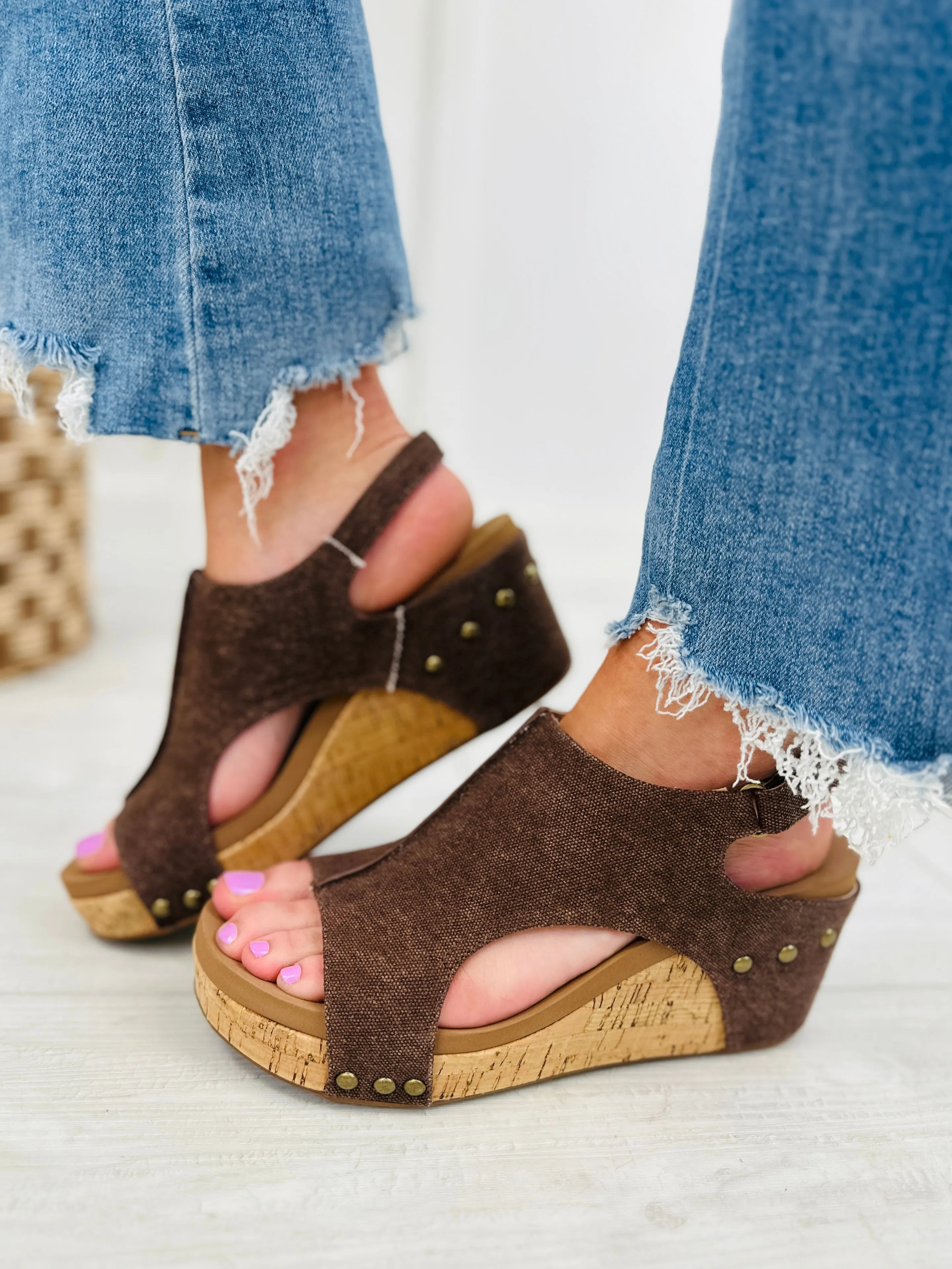 Attitude Upgrade Wedges In Washed Brown