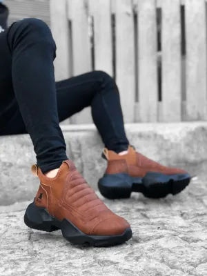 BA0401 Lace-Up Comfortable High-Sole Sole Men's Sports Half Ankle Boots