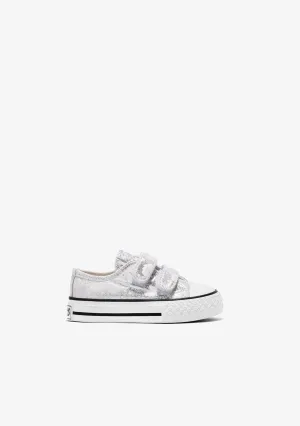 Baby's Silver Glows in the Dark Sneakers Canvas
