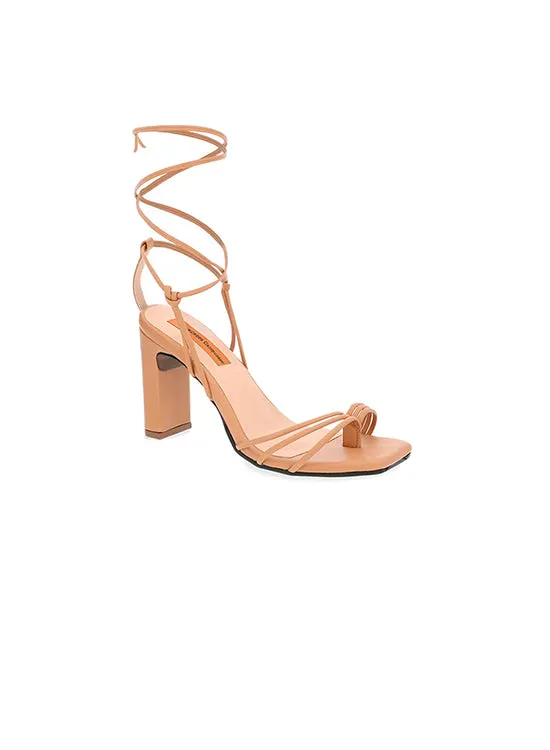 Beige Maze High Heels Sandals for woman