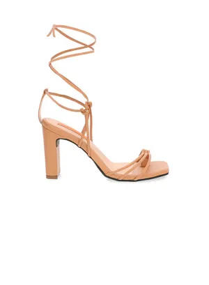 Beige Maze High Heels Sandals for woman