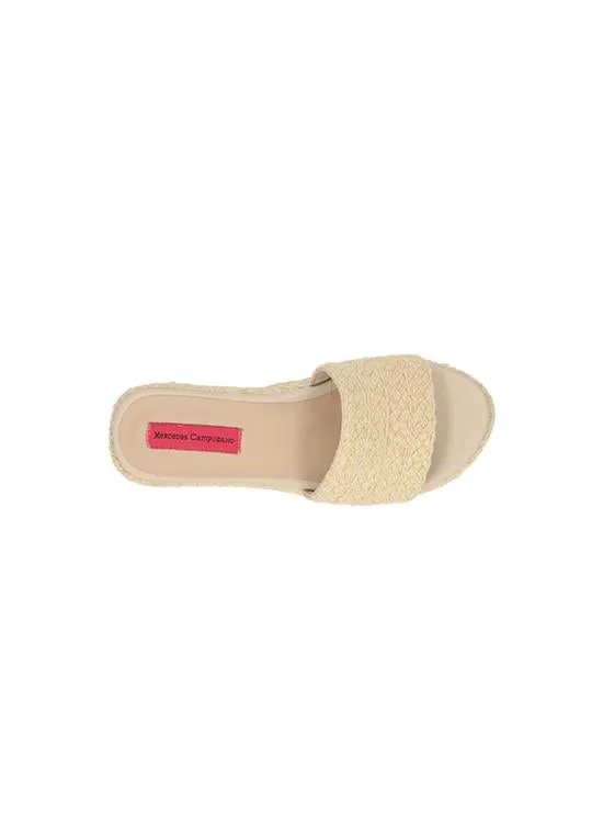 Beige Snorri Jute Sandals for Woman