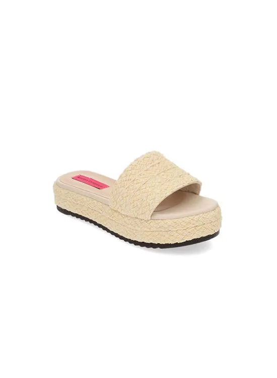 Beige Snorri Jute Sandals for Woman