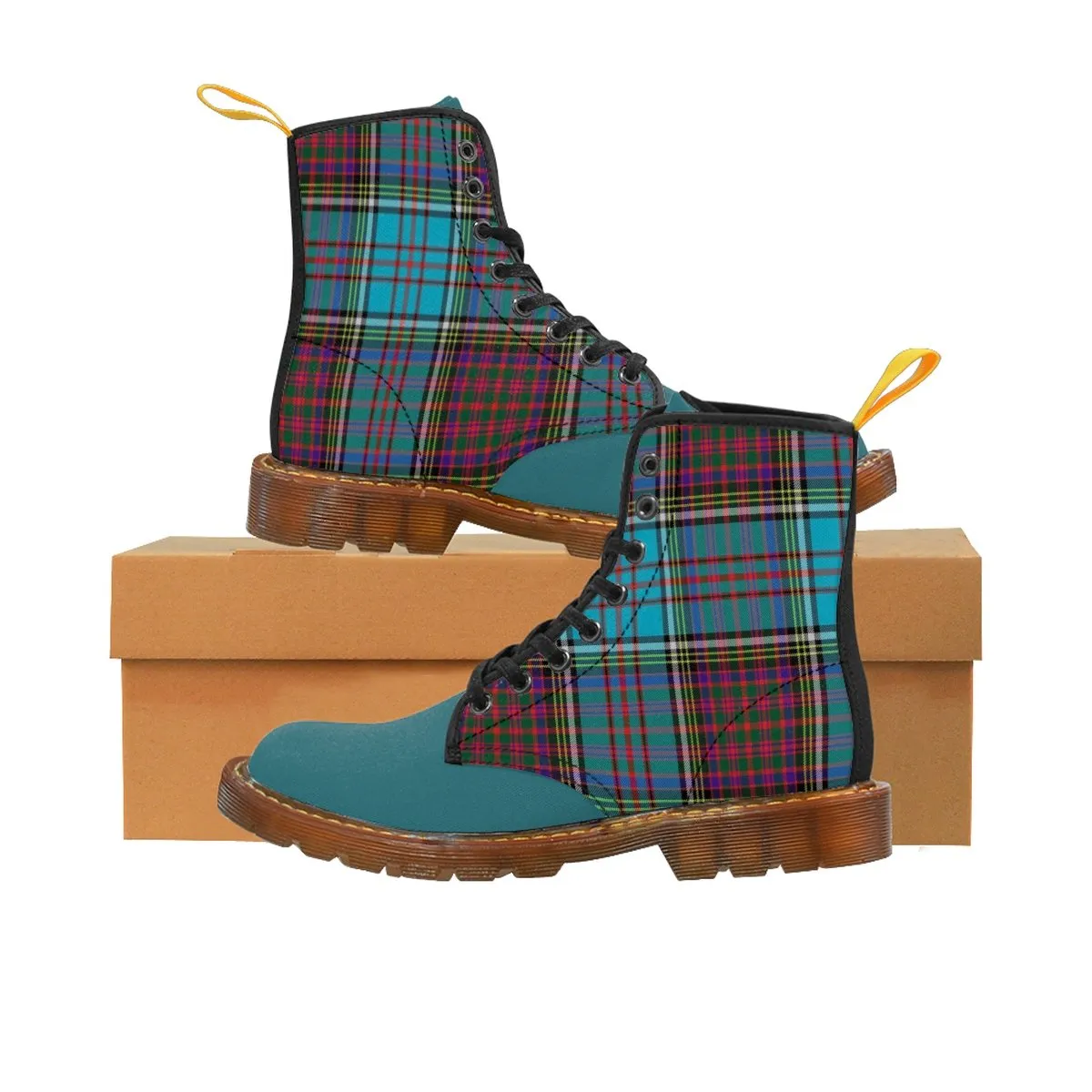 Blue Red Men's Martin Boots by Robert Bowen