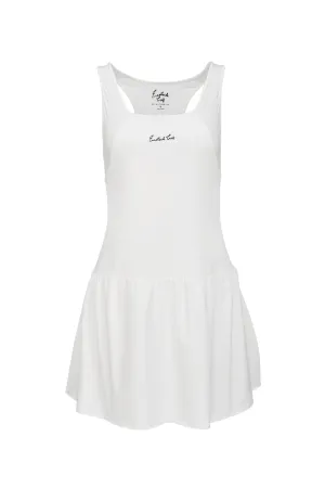Bright White Women's Flippy Racer-Backed Dress