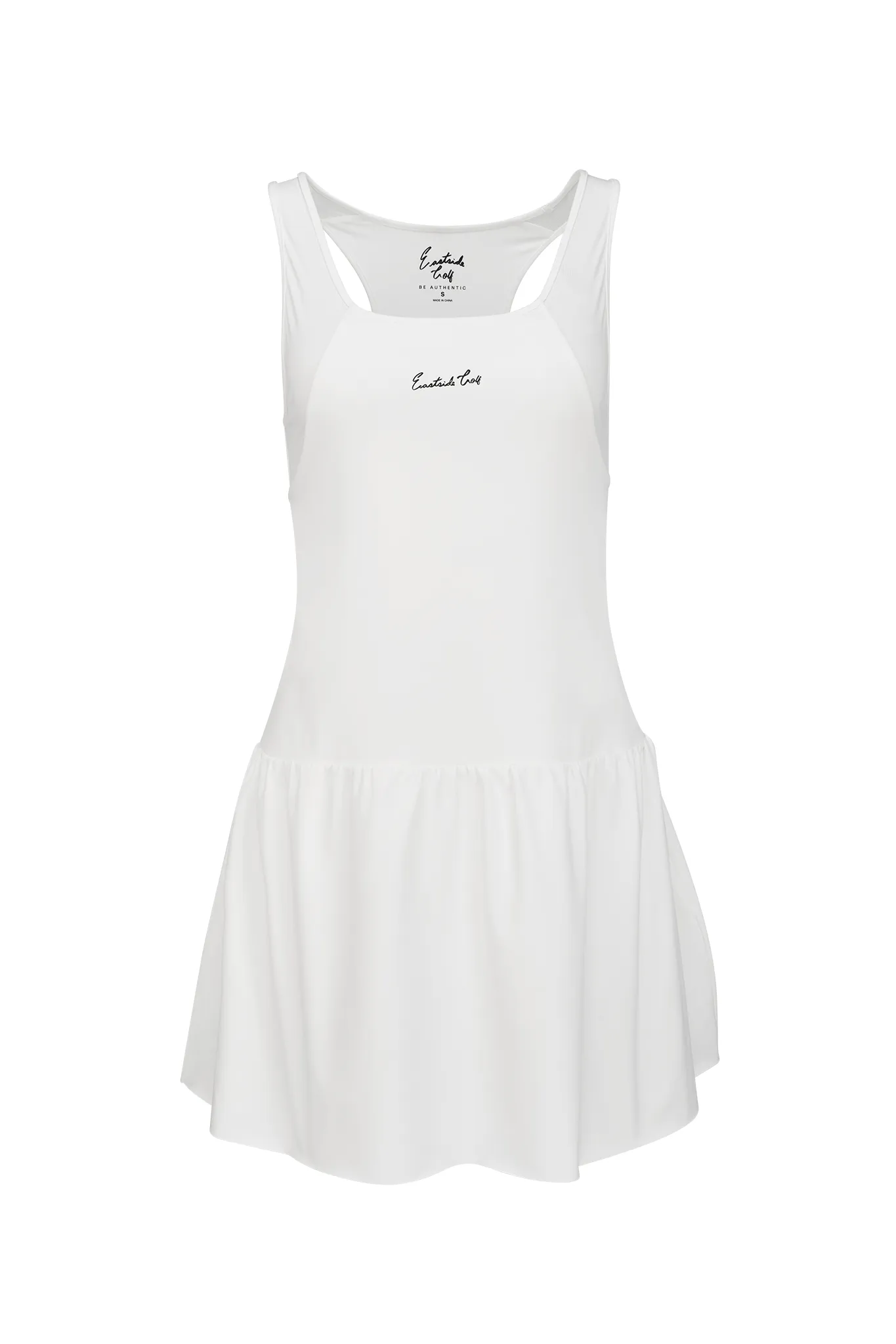 Bright White Women's Flippy Racer-Backed Dress