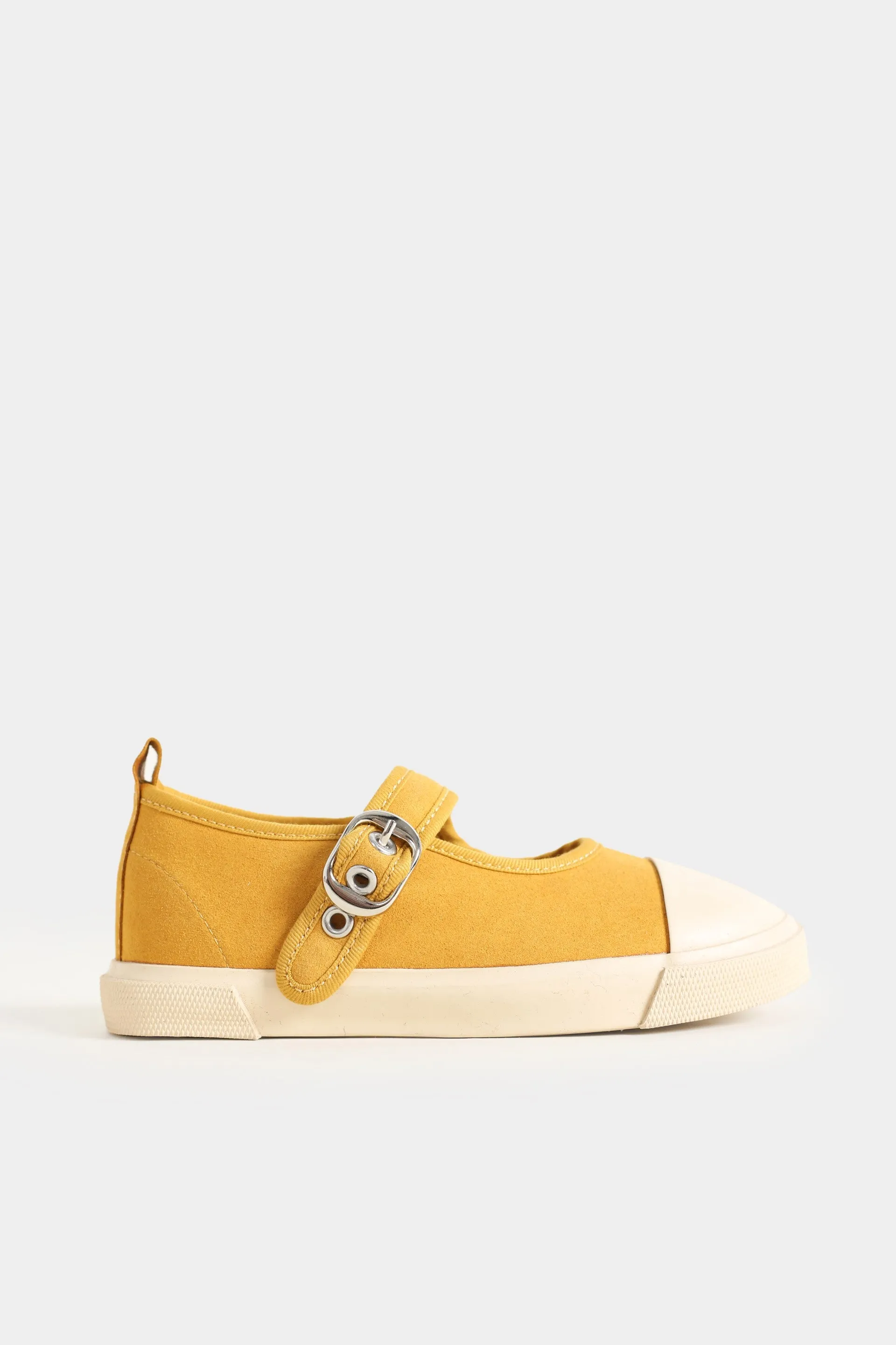 Canvas Buckle-Up Flats