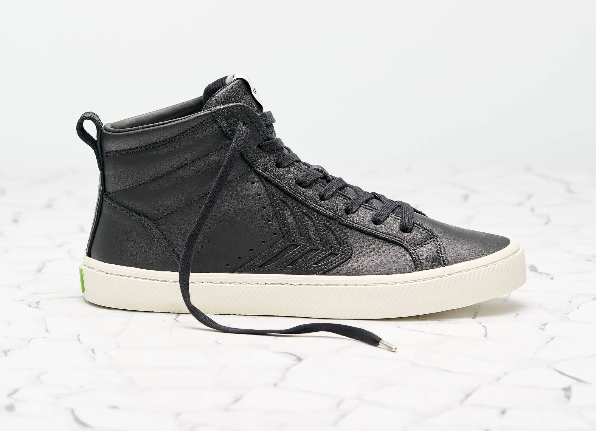 CATIBA High Black Premium Leather Sneaker Women