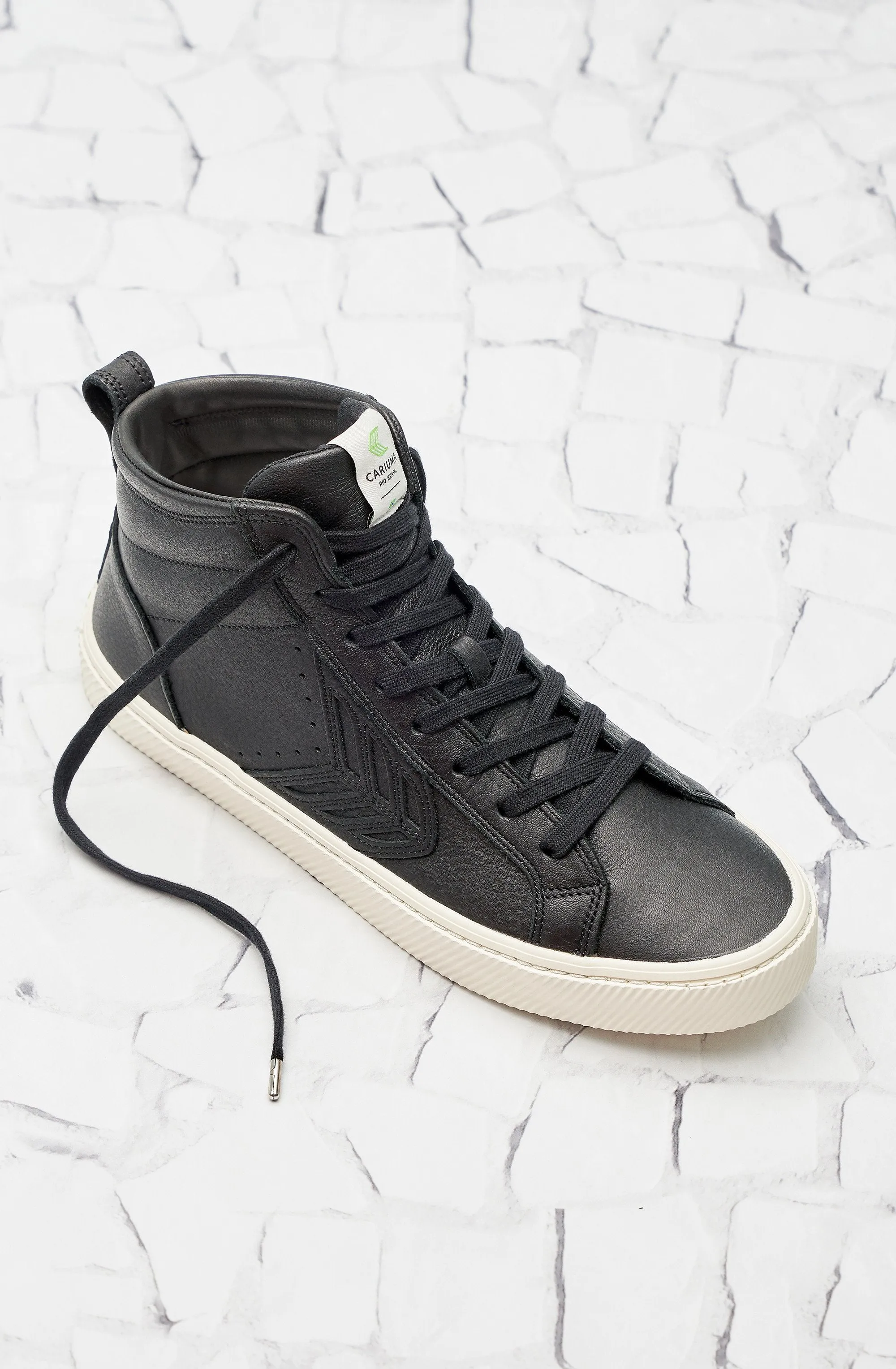 CATIBA High Black Premium Leather Sneaker Women