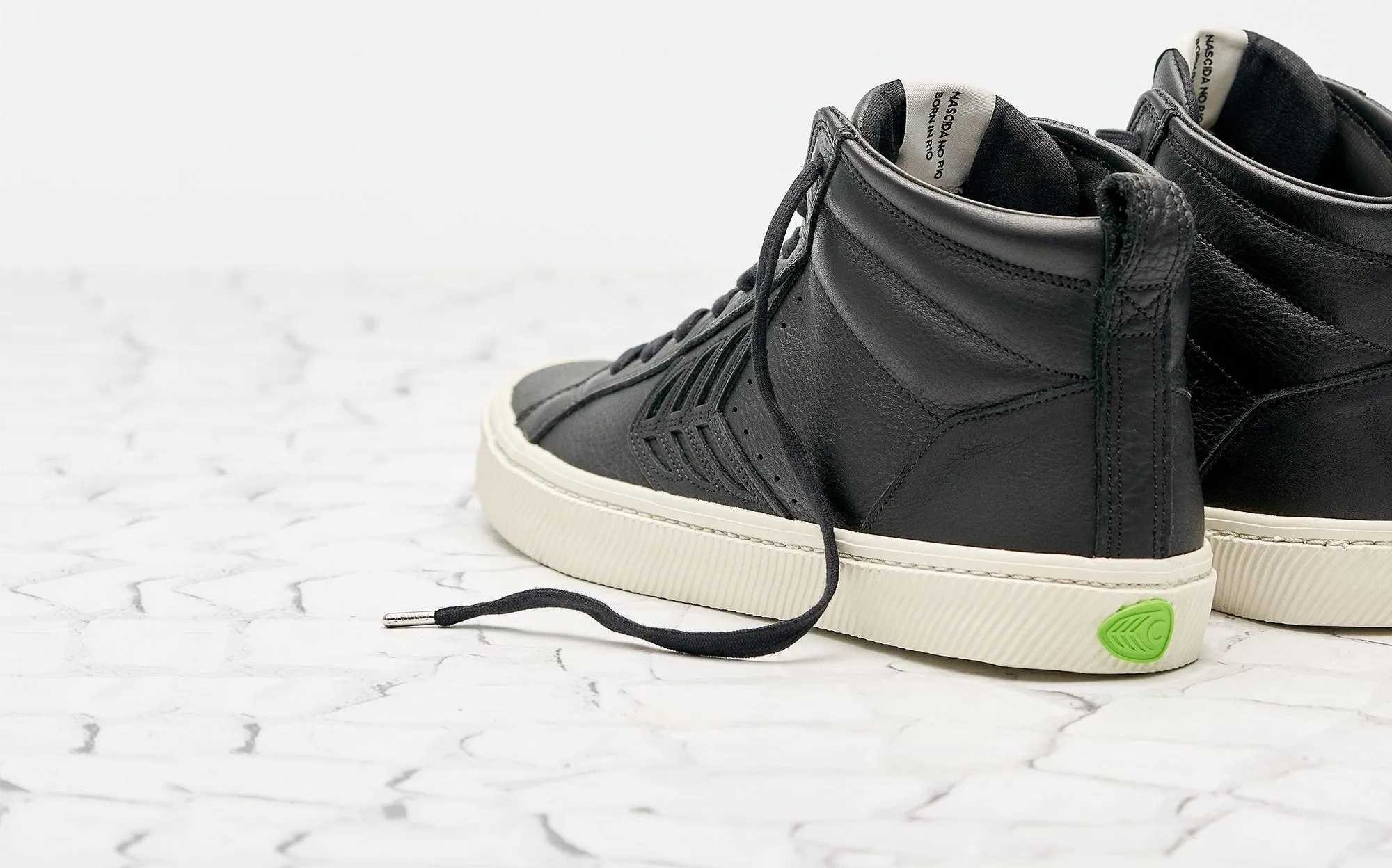 CATIBA High Black Premium Leather Sneaker Women