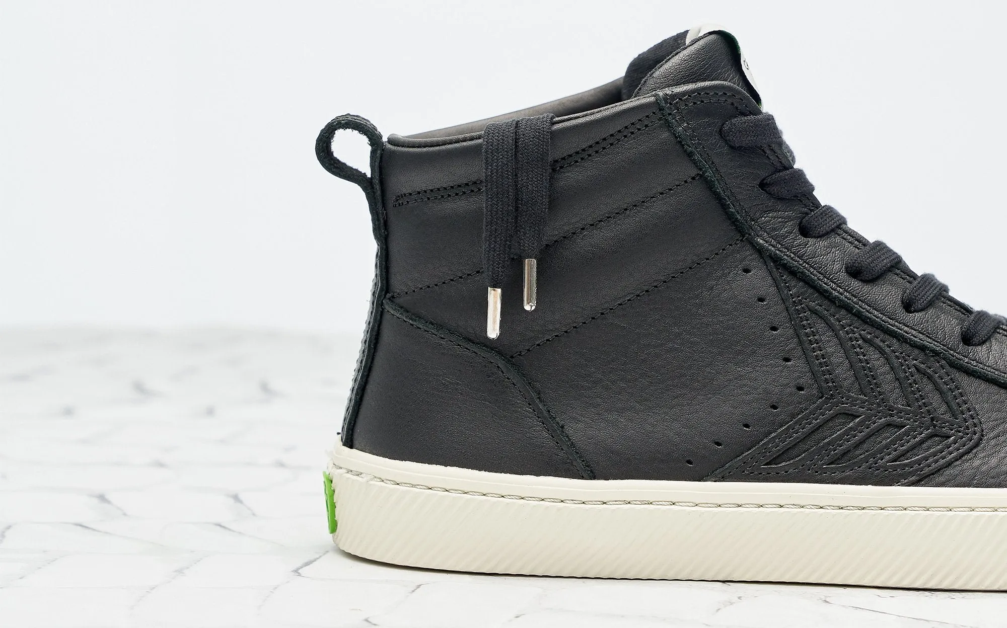 CATIBA High Black Premium Leather Sneaker Women