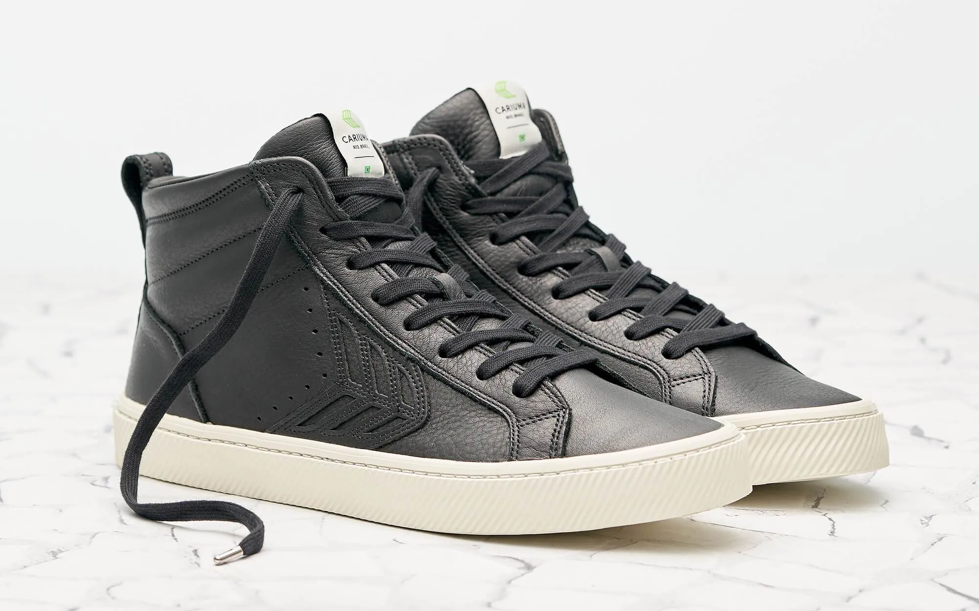 CATIBA High Black Premium Leather Sneaker Women
