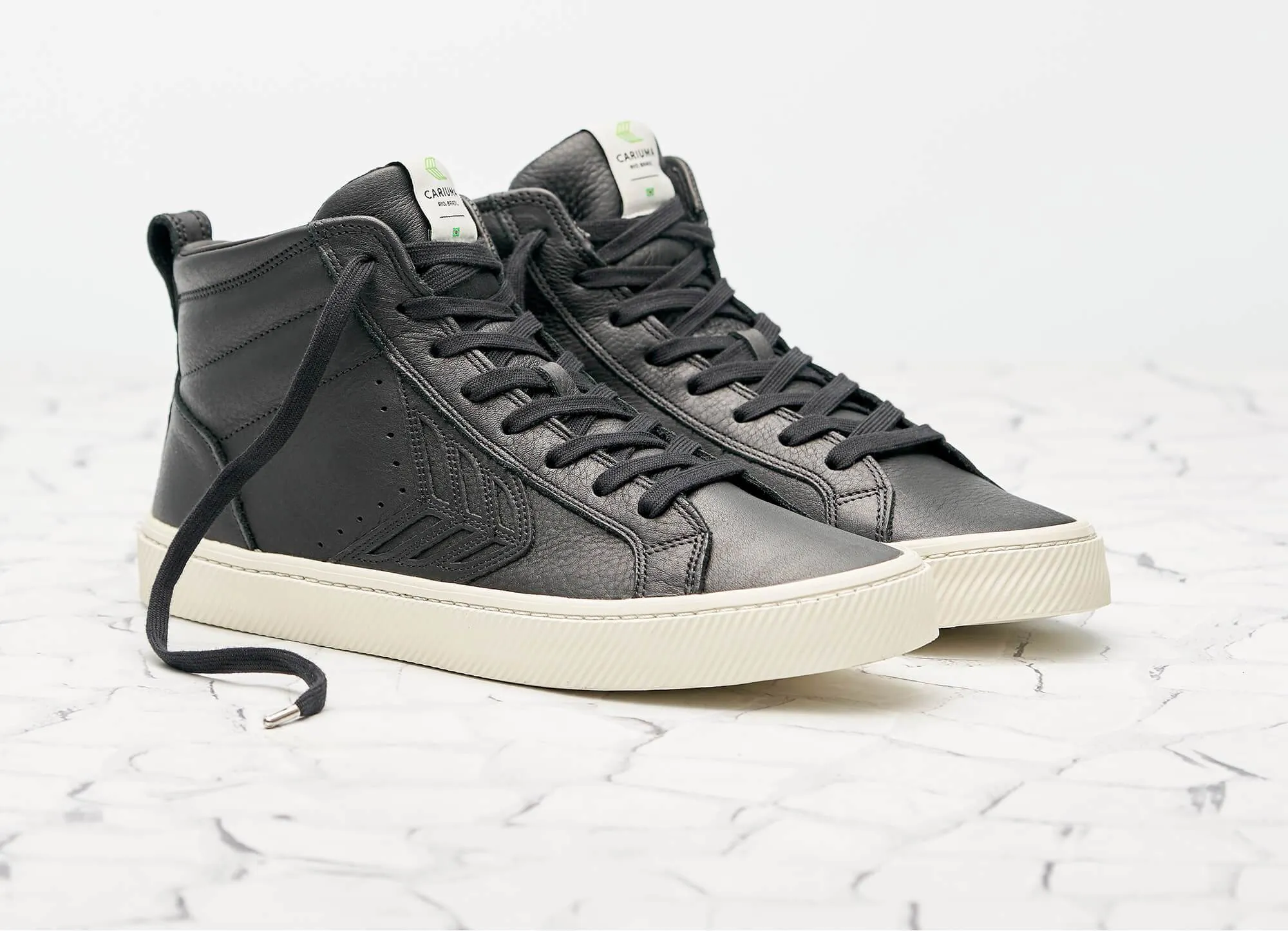 CATIBA High Black Premium Leather Sneaker Women