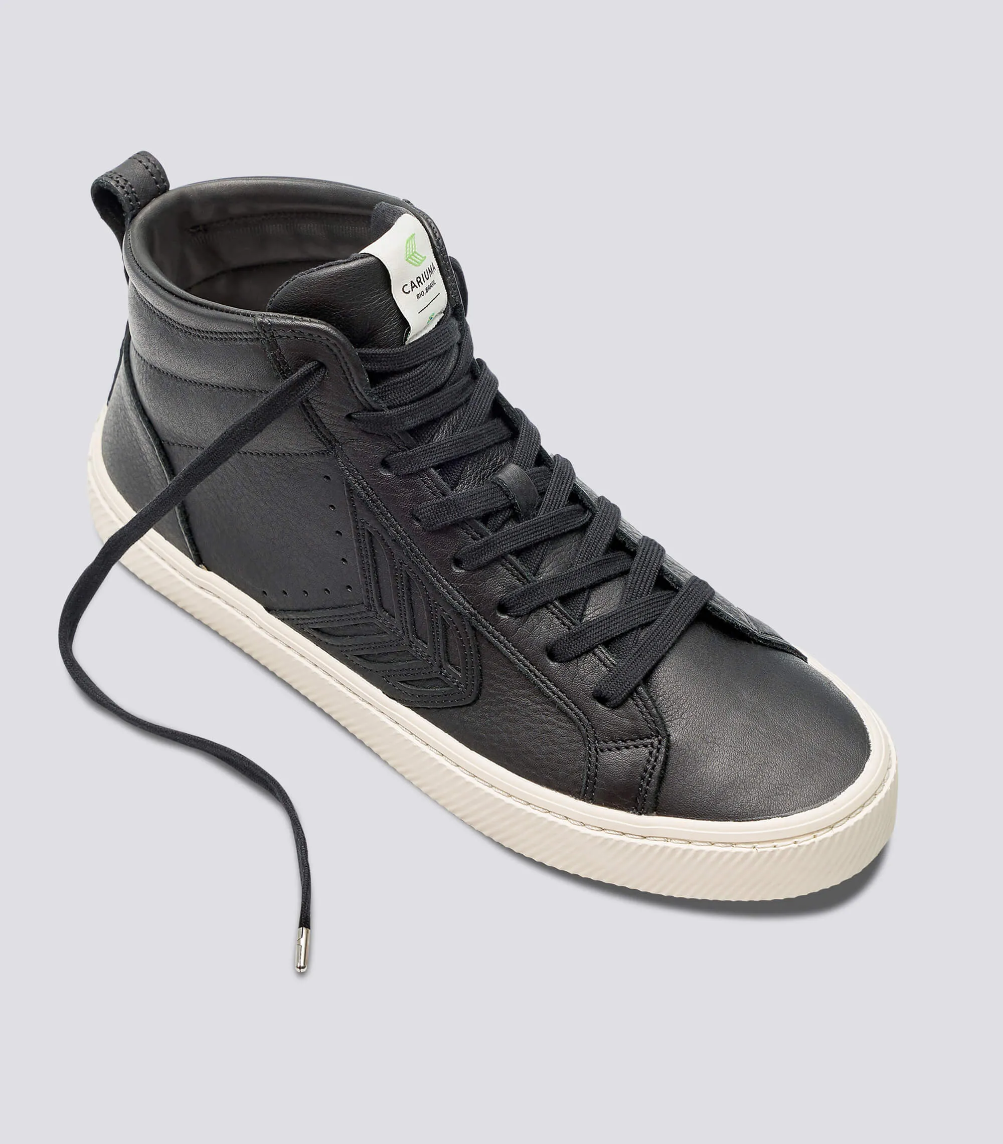CATIBA High Black Premium Leather Sneaker Women