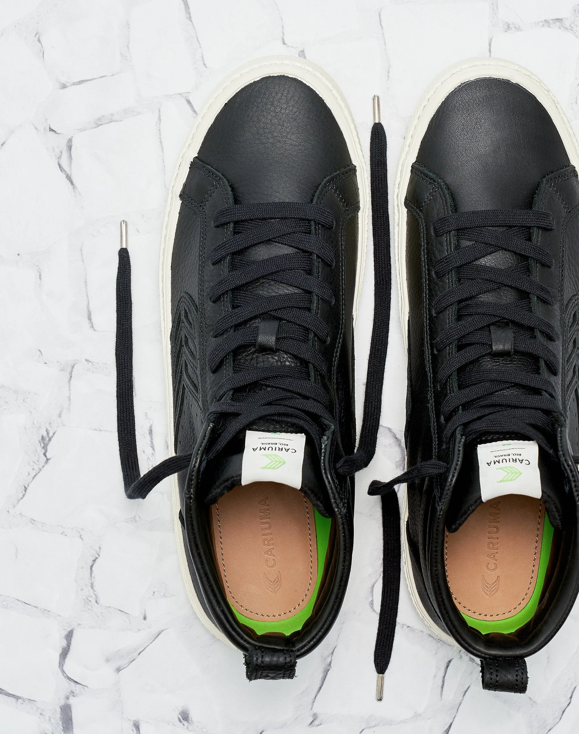 CATIBA High Black Premium Leather Sneaker Women