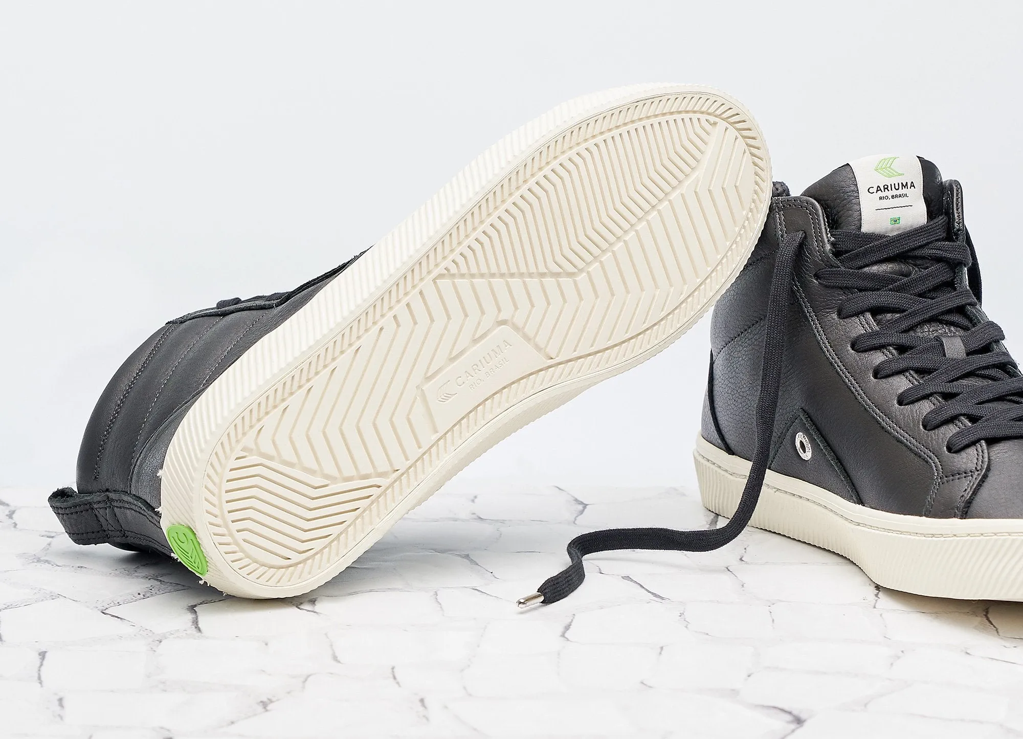 CATIBA High Black Premium Leather Sneaker Women