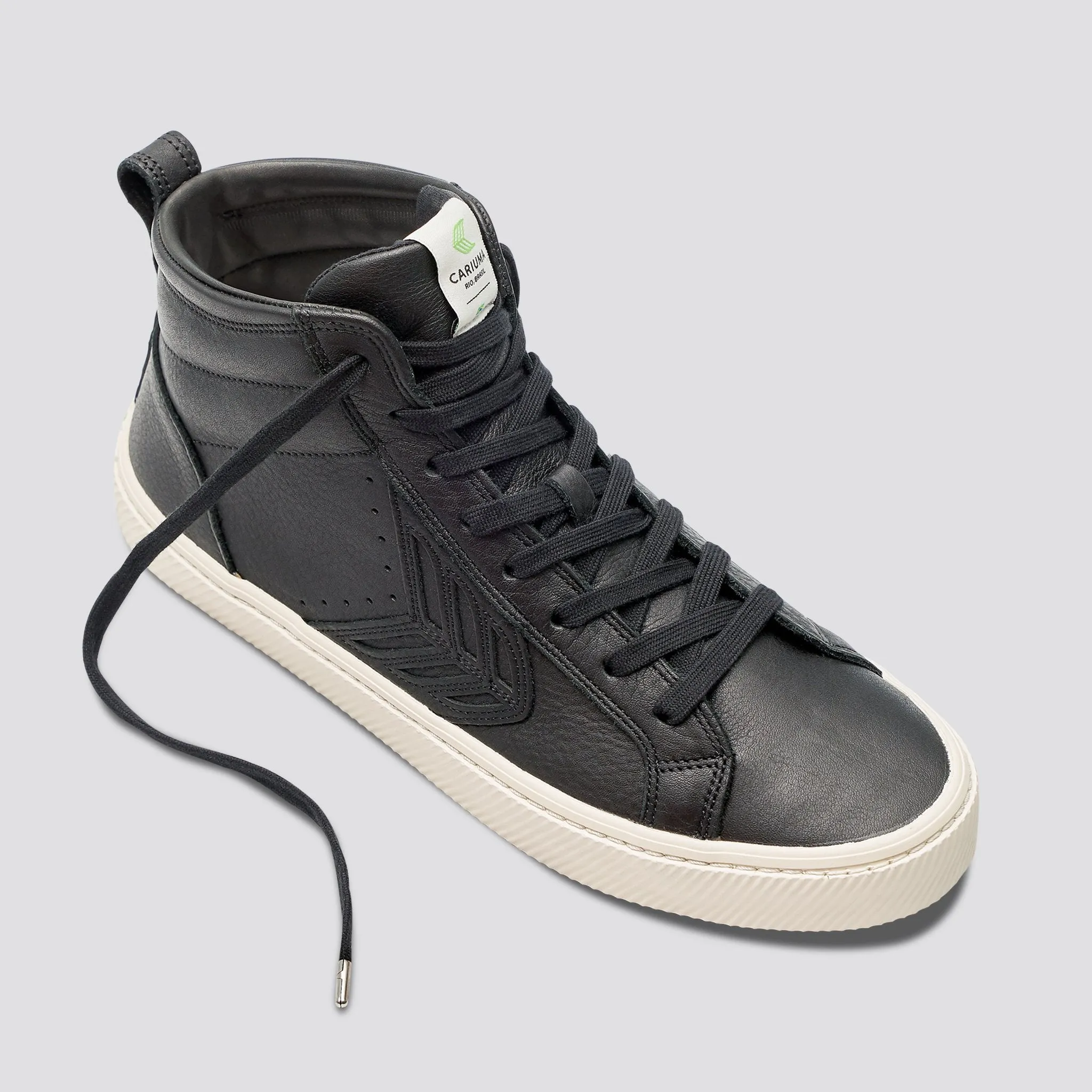 CATIBA High Black Premium Leather Sneaker Women