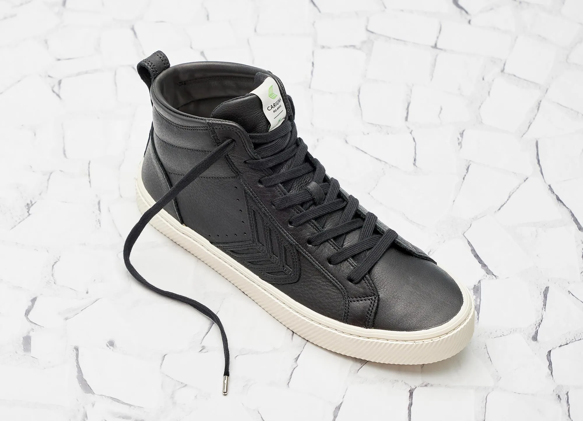 CATIBA High Black Premium Leather Sneaker Women