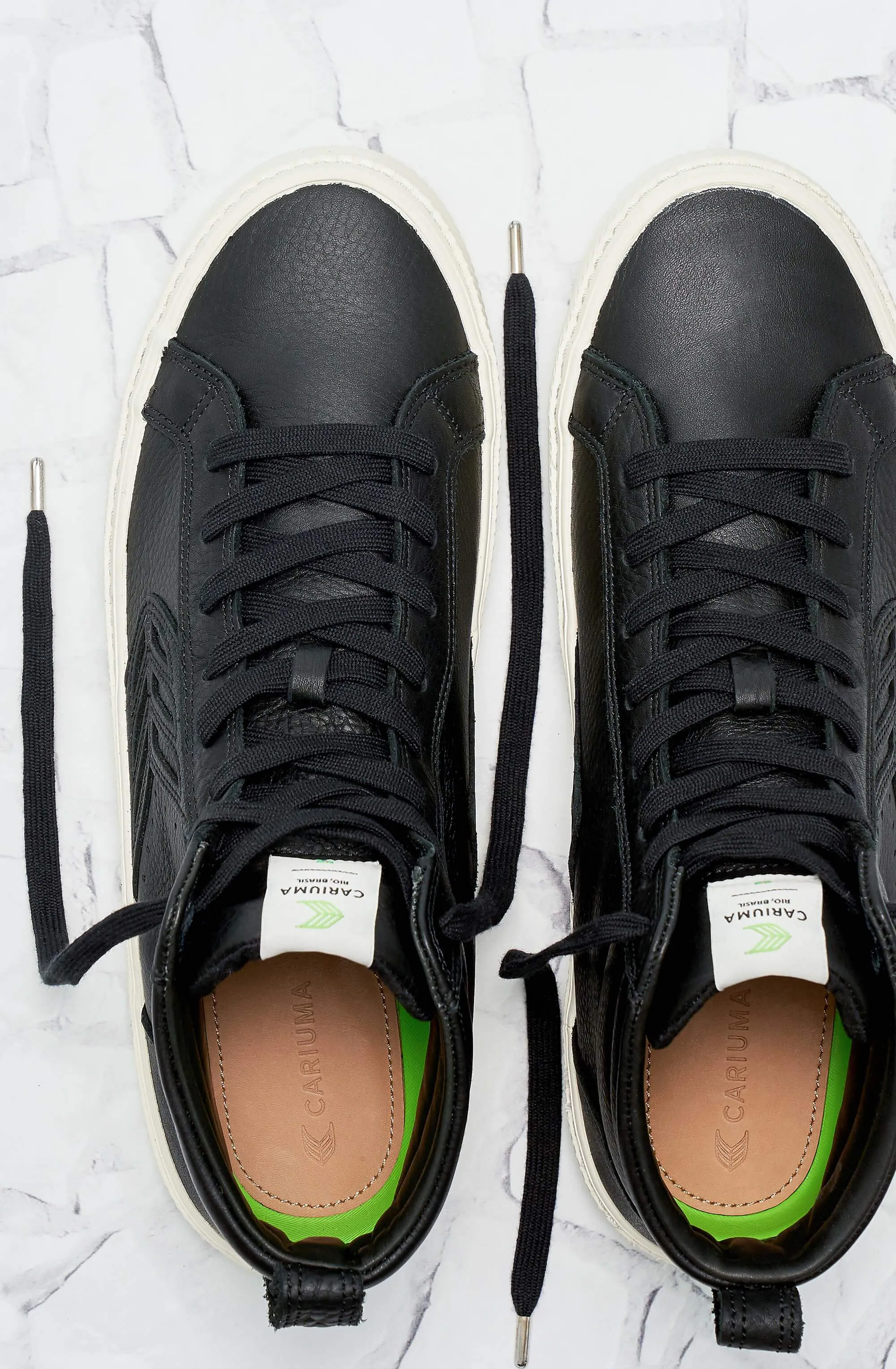 CATIBA High Black Premium Leather Sneaker Women