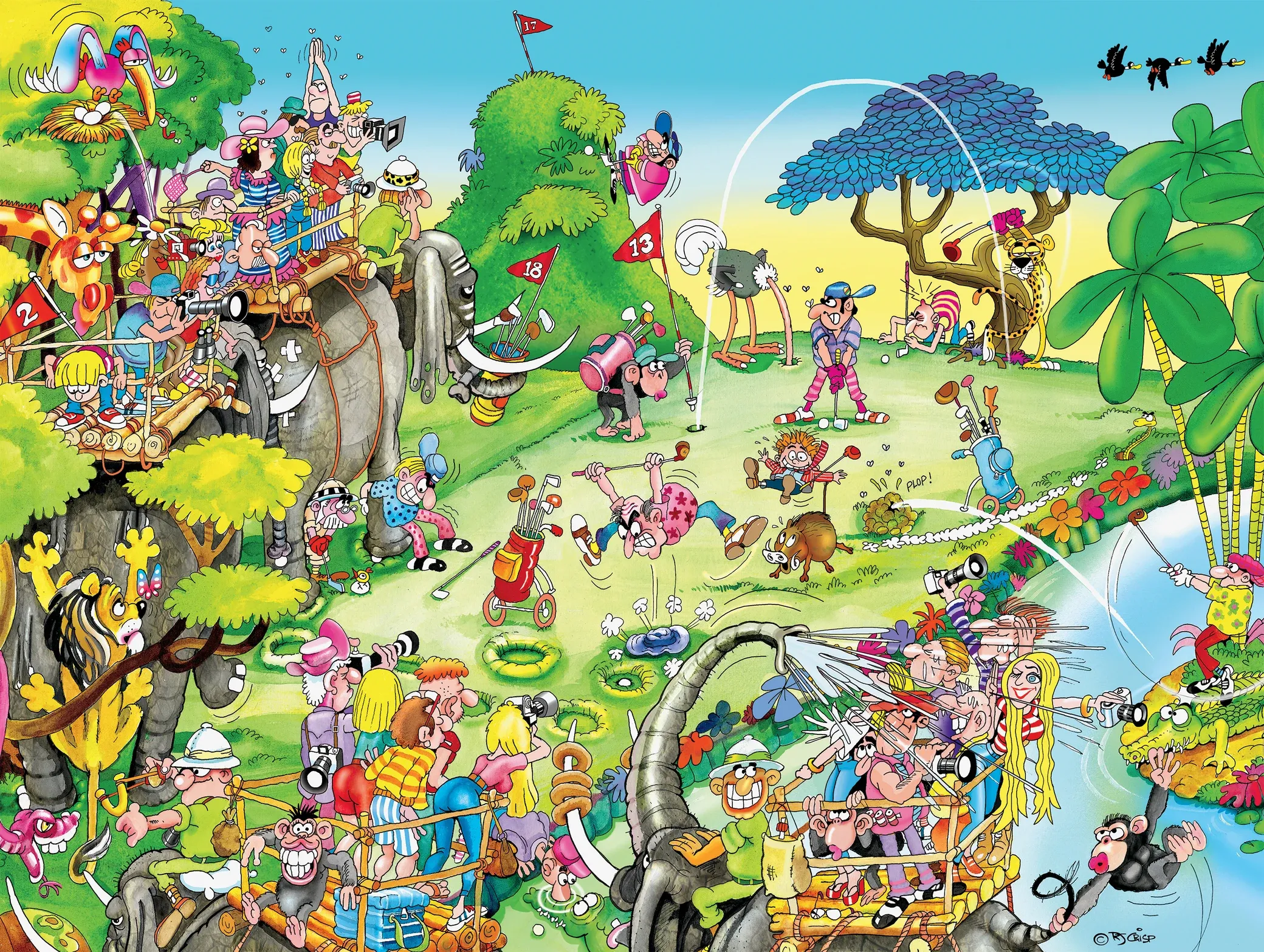 Ceaco 300 Piece Puzzle - Comic Golf Course