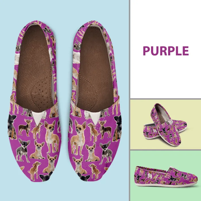 Chihuahua Casual Canvas Slip on Shoes Women's Flats