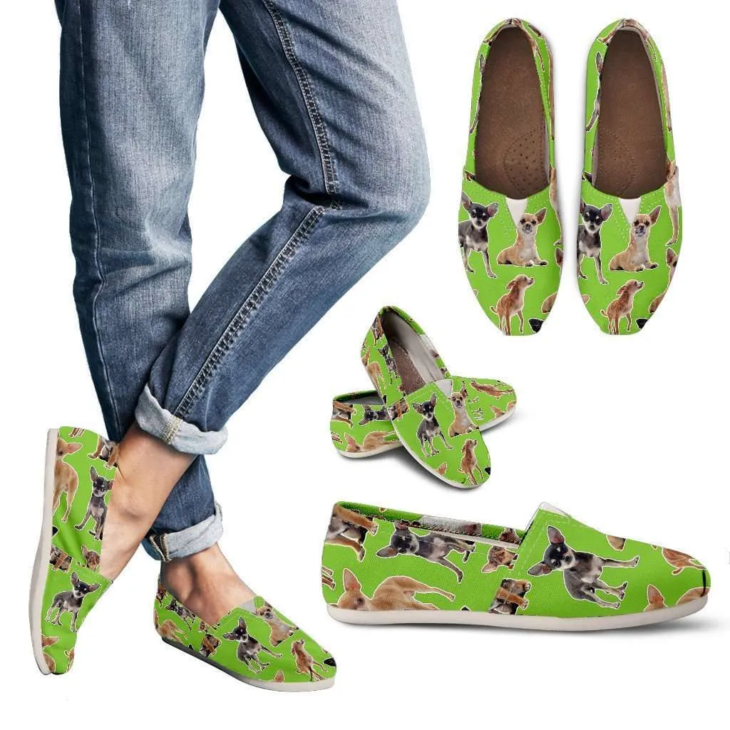 Chihuahua Casual Canvas Slip on Shoes Women's Flats